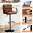  High Back Faux Leather Adjustable Swivel Counter Bar Stools-478387194