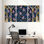 Plantes et fleurs, ensemble de 3 impressions sur toile lilas