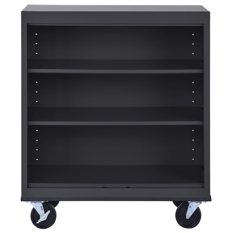 Armoire de rangement simple en acier de calibre 24 (H 42 po x l 36 po x P 18 po), Noir