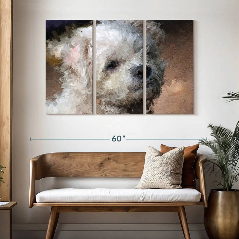 Brampt Maltese, 32" H x 50" W