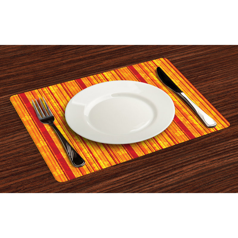 Polyester Floral Rectangle Placemat