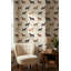 Papier peint vintage à motifs de chevaux, beige rustique. Fresque murale.-1892567135