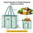 3 Pack Reusable, Foldable Shopping Bags with Reinforced Bottom & Handles, Spring Stroll