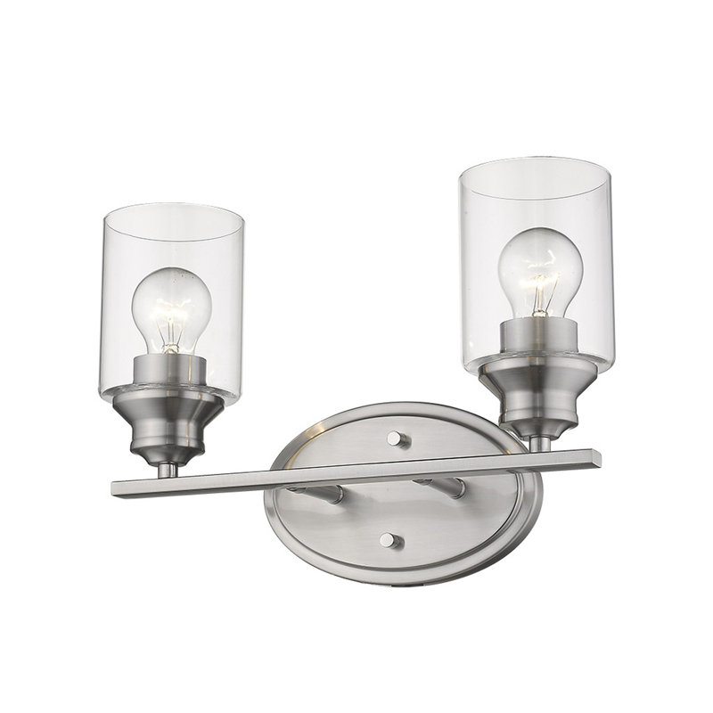 Éclairage pour meuble-lavabo 2 lumières Holbrook, Nickel satiné