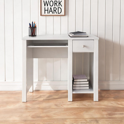Bureau avec écriture compacte de 39 pouces, combinaison de tiroirs avec cadre en métal et tablette de rangement de 39 po