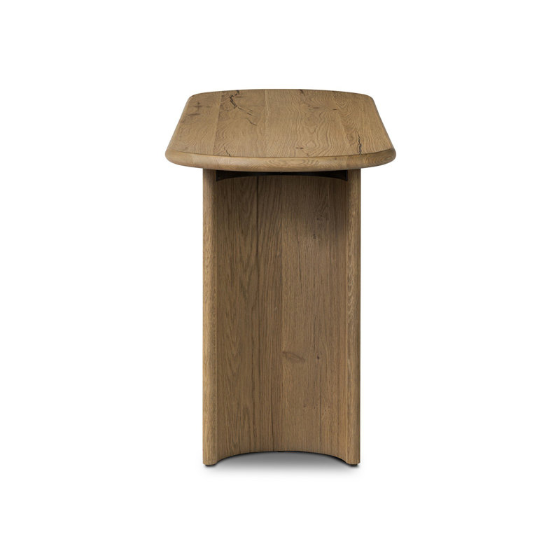 Paden 78'' W Solid Wood Console Table, Worn Oak