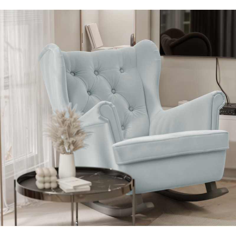 Rocking Chair, Black, Blue