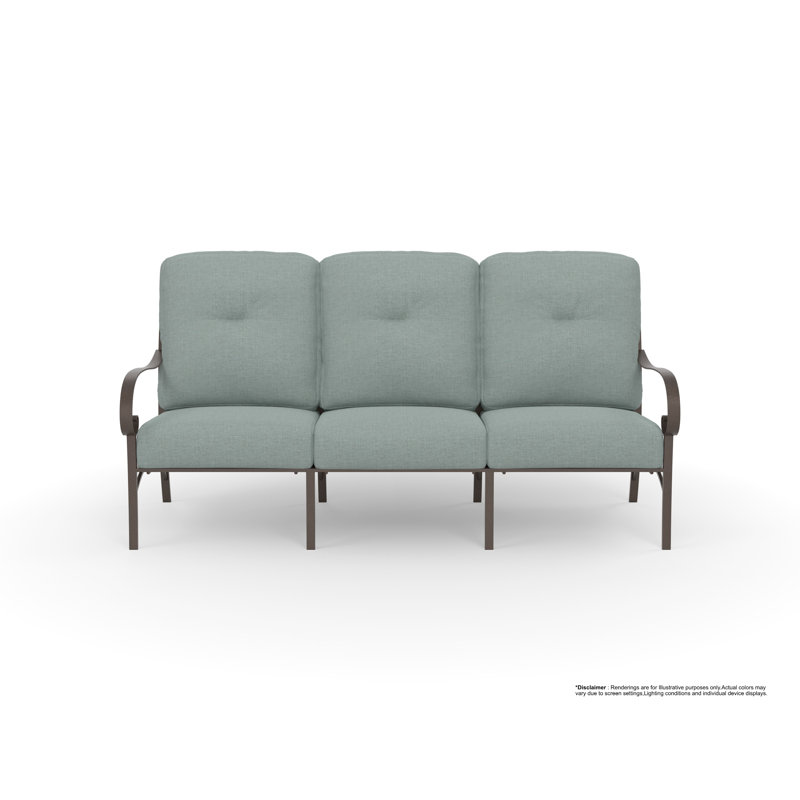 Pasadera Outdoor 3 - Seat Patio Sofa, Namibia Grey, Copper Creek