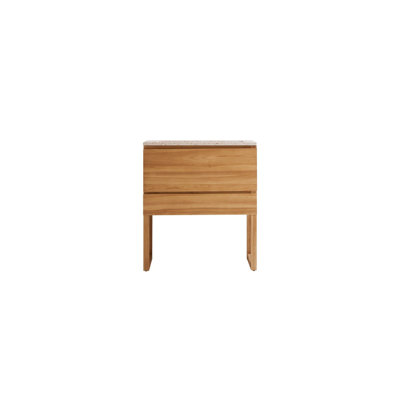 Edgar Solid Teak and Premium Moon Terrazzo 32" Single Vanity