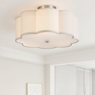 Plafonnier semi-encastré en tissu 3 lumières Tekamah
