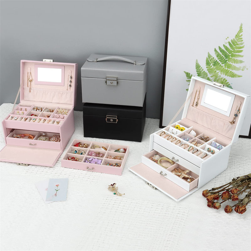 Azbane Jewellery Box +, White
