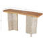 Console de salon en bois de teck brun Cole et Grey avec pieds en lattes Envi