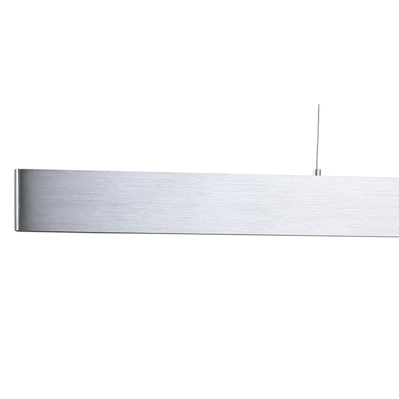 Daisetta 1 - Light LED Pendant, Brushed Aluminum, 4.5" H x 32" W x 4.5" D