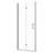 36''–38'' W x 72'' H Semi-Frameless Bifold Shower Door, 1/4'' Clear Tempered Glass with Protective Safety Film, Reversible Folding Shower Door with Adjustable Width, Chrome Finish-100751558