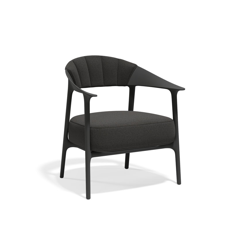 Fauteuil bas entièrement rembourré Afrique, Portonovo anthracite