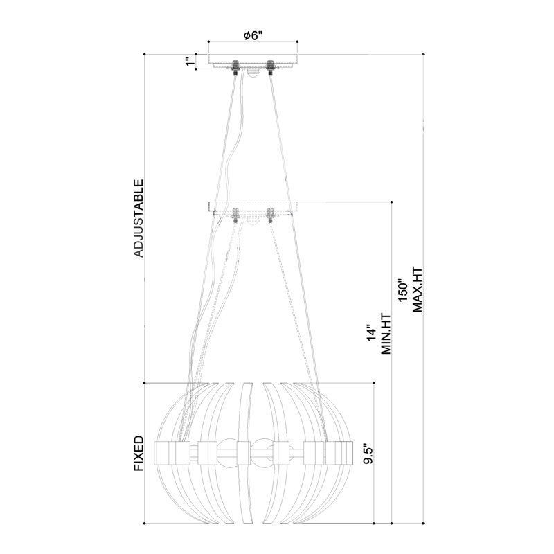 Coquette 3 - Light Metal/Crystal Chandelier