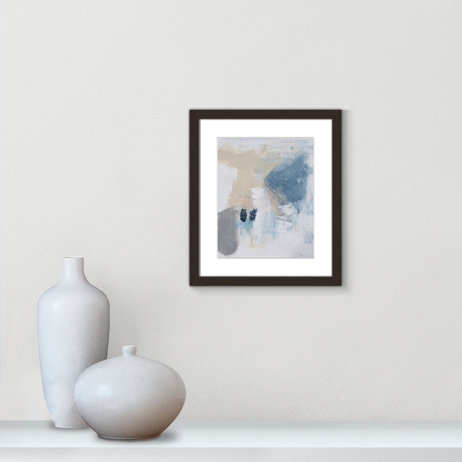 Coastal Carnival II Print by Casa Fine Arts, White, 15" H x 13" W x 1.25" D, Walnut Single Picture Framed Paper