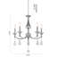 Lustre classique à 5 lumières de style bougie avec détails en cristal Jakirra-833870619-833870618