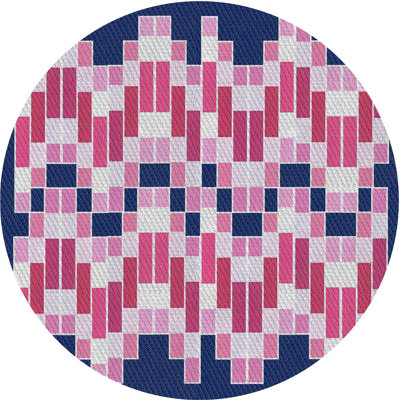 Tapis à motif géométrique violet Kian