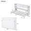Lit escamotable simple avec bureau, lumière DEL et station de charge USB, blanc-694066481