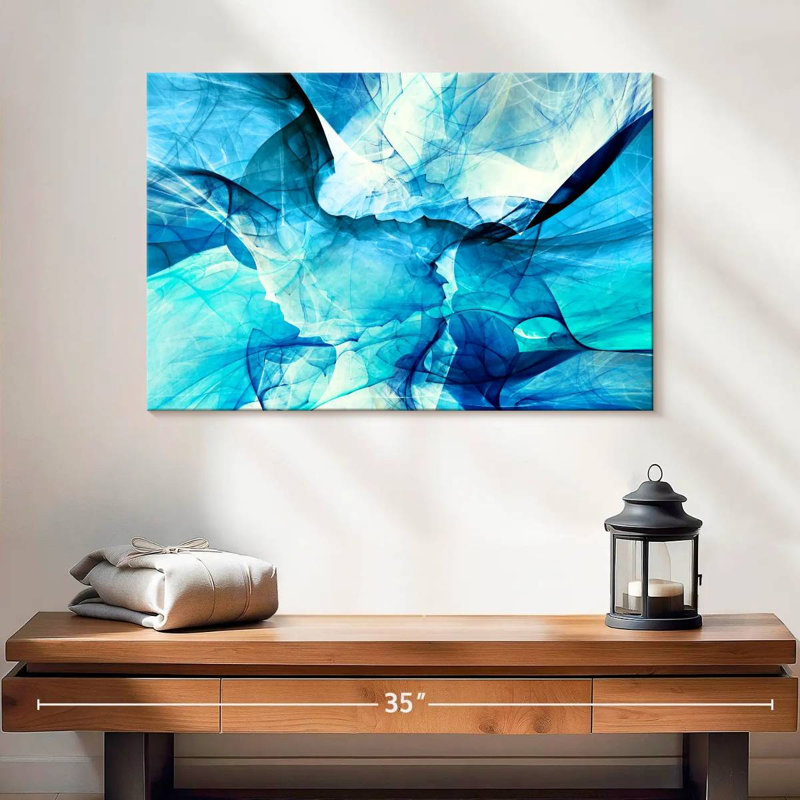 Avery Blue Blurs Abstract, 16" H x 24" W