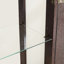 Vitrine 2 portes avec verre trempé, dossier en miroir, tablettes réglables et éclairage pour objets de collection-1378281648