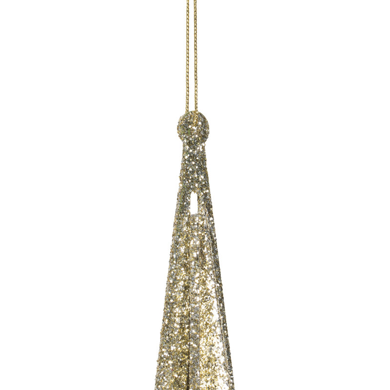 Ornement étoile scintillante Vickerman 3D, Champagne, H 32 po x l 30 po x P 30 po