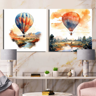 Montgolfière Dreamscape - ensemble de 2 montgolfières carrées