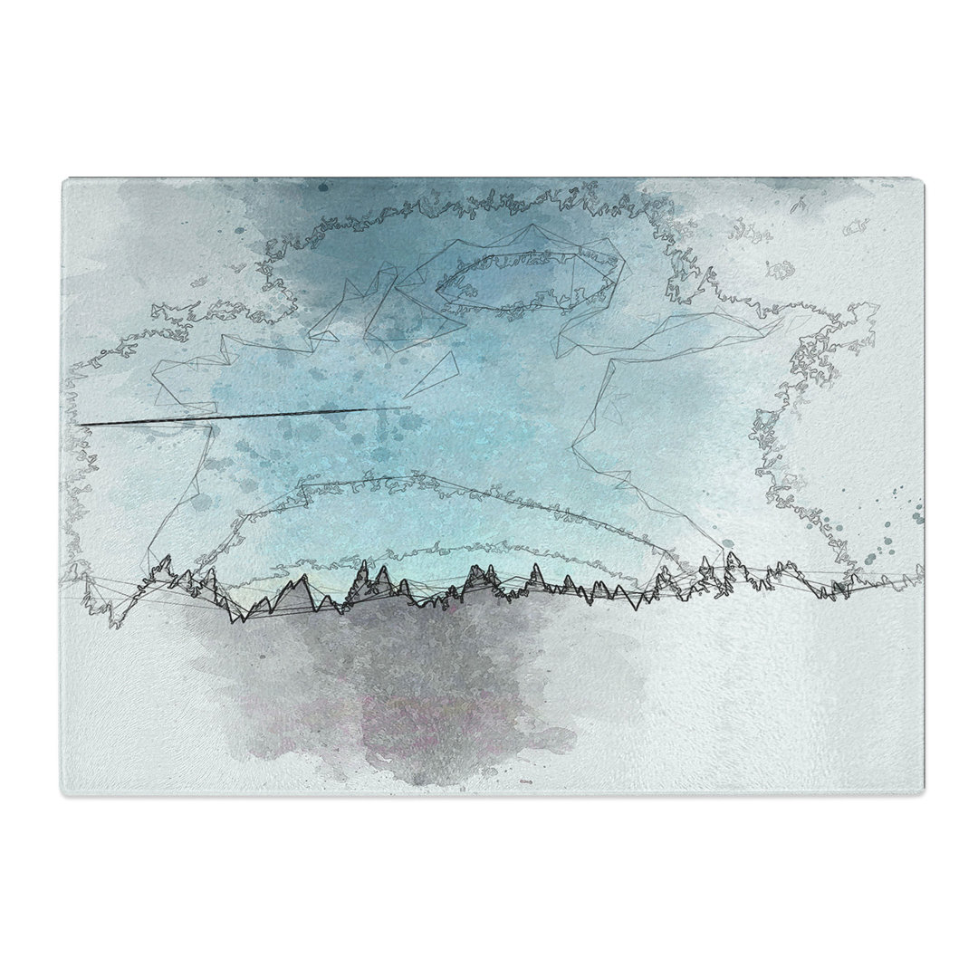 Tempered Glass Above the Forest Sketch Chopping Board
