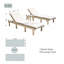 Sadir 200cm Long Acacia Sun Lounger-22972963