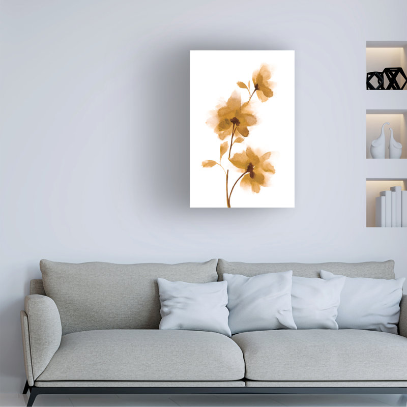 Art mural sur toile «bolivette St. Amant Golden Blooms II», H 47 po x l 30 po