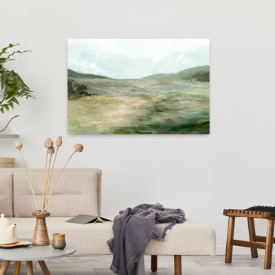 Tranquil Morning Landscape, paysage contemporain contemporain, art mural