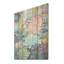 Fleurs douces et grasses sur fond de fleurs fluorescentes I - champ de fleurs, art mural sur bois de pin naturel-18269757