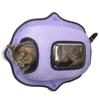 Chaise longue et lit pour chat avec ventouse et passe-partout Pet Life