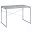 Bureau d'écriture robuste de style industriel avec plateau en faux béton et base en métal-1634731803