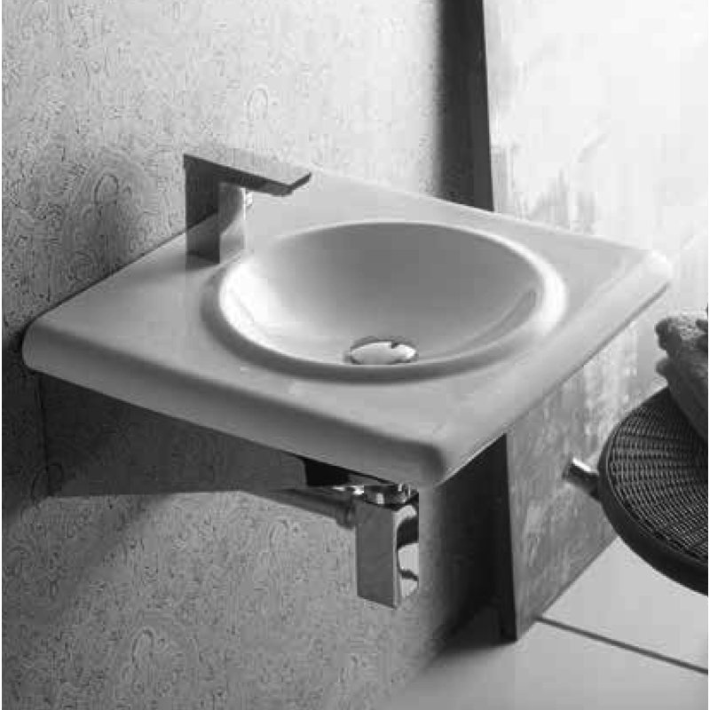 Hispania Home 18.9'' White Ceramic Circular Bathroom Sink