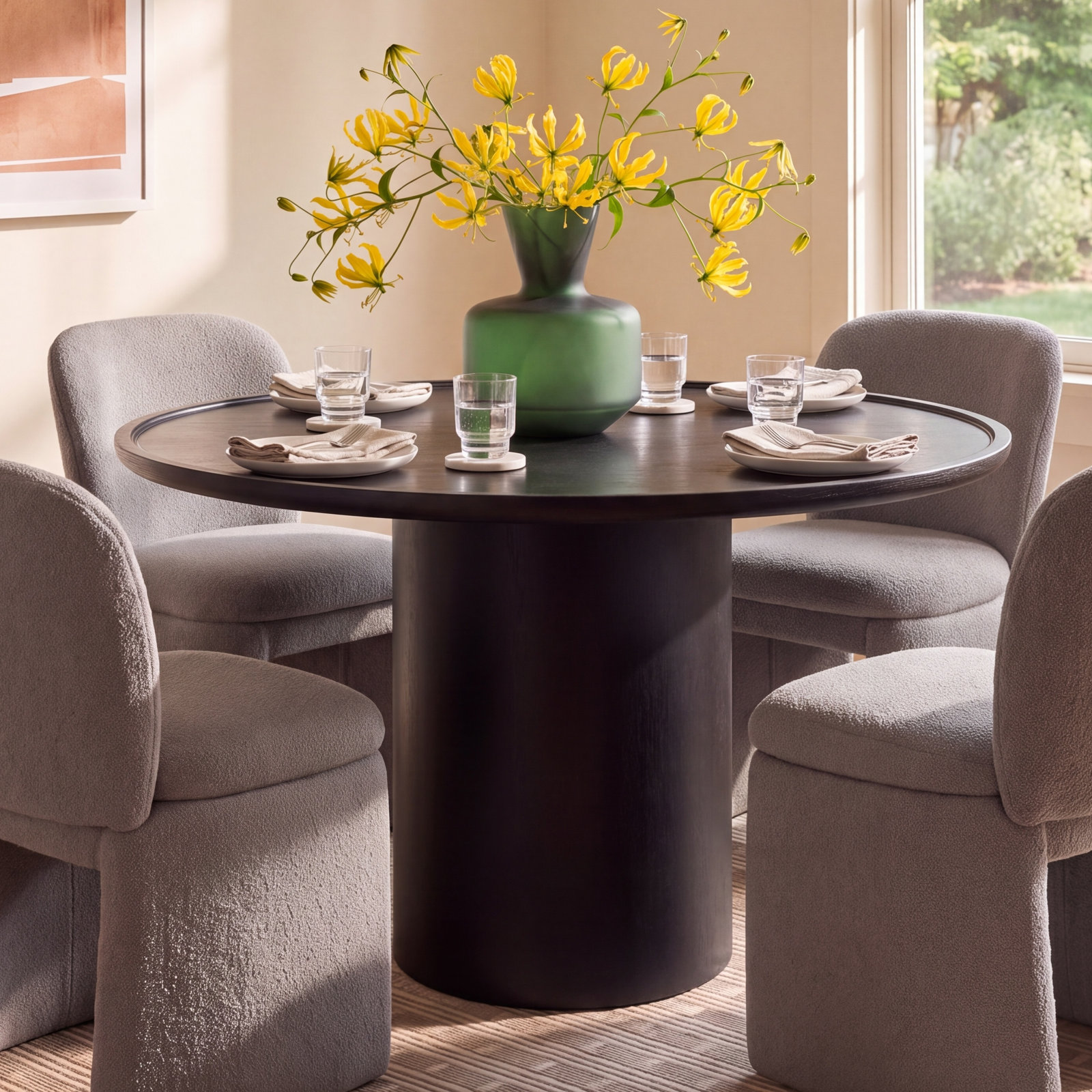 Acadia 46" Dining Table, Black
