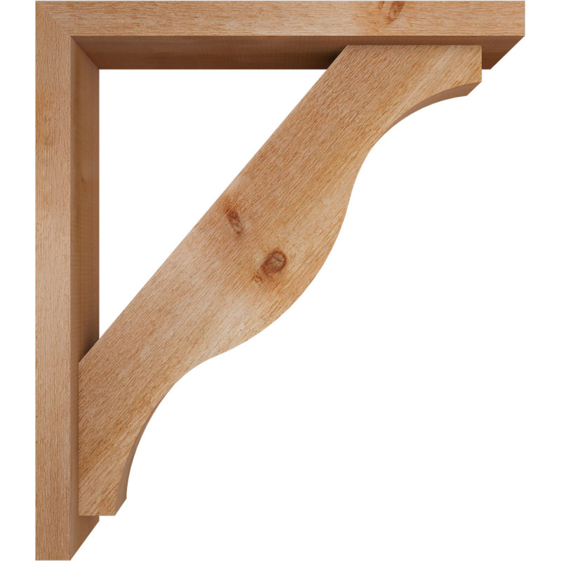 Funston Block Offset Brace Bracket, 32 x 28, 4"W Western Red Cedar (Rough Sawn)