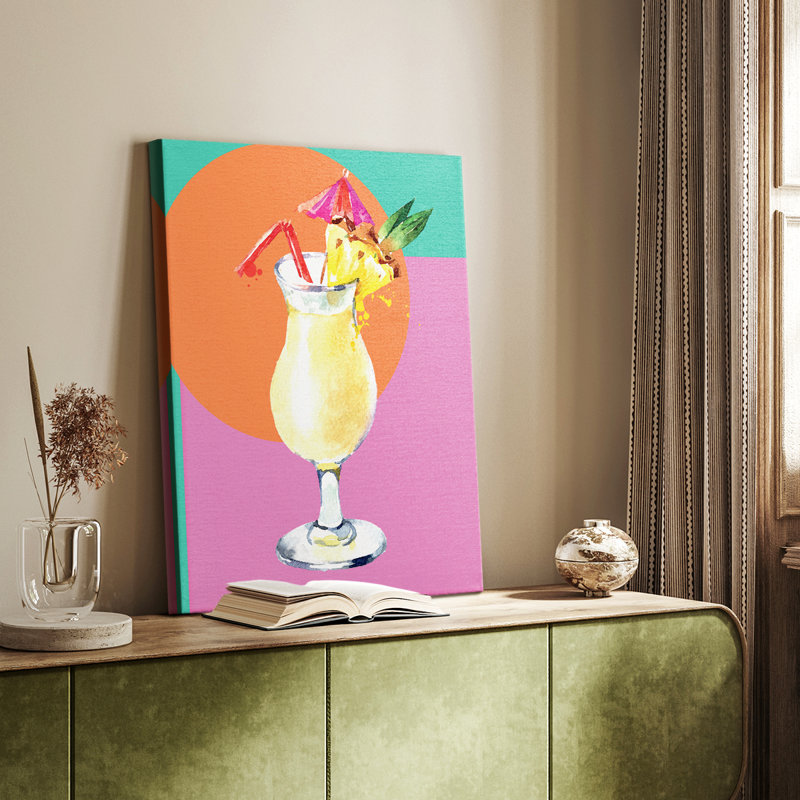 Pina Colada - Cavas enveloppés de galerie, H 18 po x l 12 po