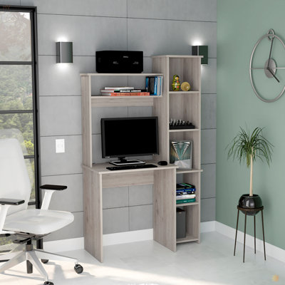 Desk, Five Shelves, Two Superior Shelves