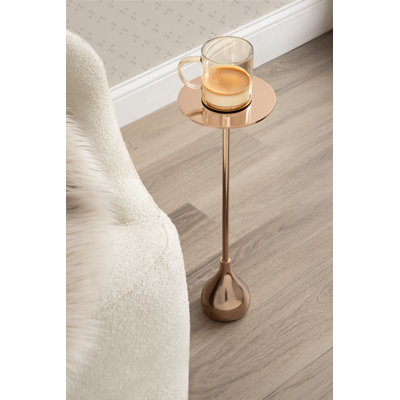 Hersi Modern Round Metal Drink Table