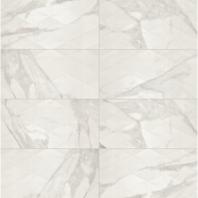 Daltile Perpetuo 12" X 24" Satin Ceramic Multi-Geometric Wall Tile (8 PCS Per Carton) (15.52 SQFT Per Carton)