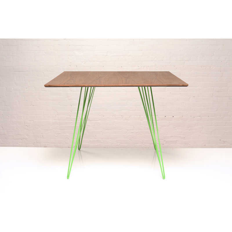 Table de salle à manger Williams, Vert, H 30 po x L 40 po x l 40 po, Noyer