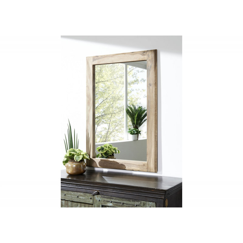 Toronto Wood Wall Mirror, Smoked Cherry