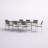 Modway Shore 9 Piece Outdoor Patio Aluminum Dining Set