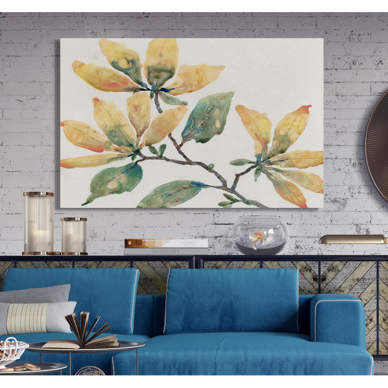 Flowering Branch II - Single Picture Frame Print, 18" H x 27" W x 1.5" D, Wrapped Canvas