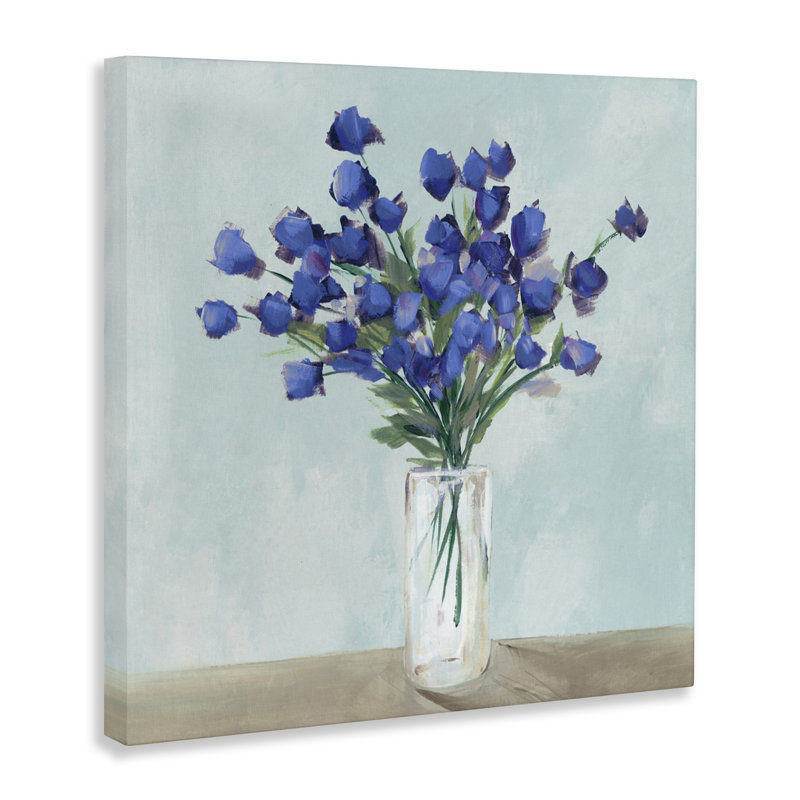 Toile «Blossoms Of Indigo», conception par Aria K., H 17 po x l 17 po