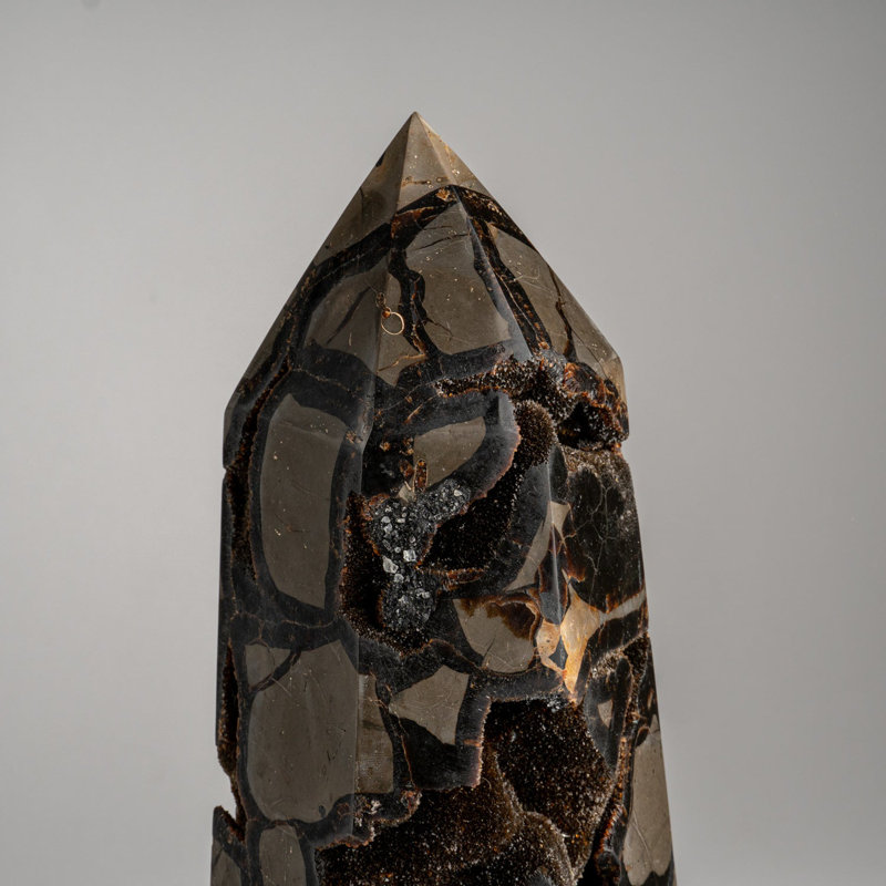 Genuine Polished Septarian Druzy Point from Madagascar (15 Lbs)