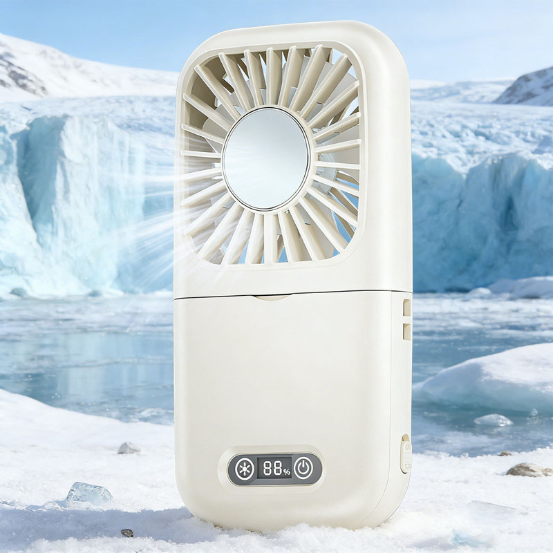 Ventilateur de miroir de maquillage kbndieu, White