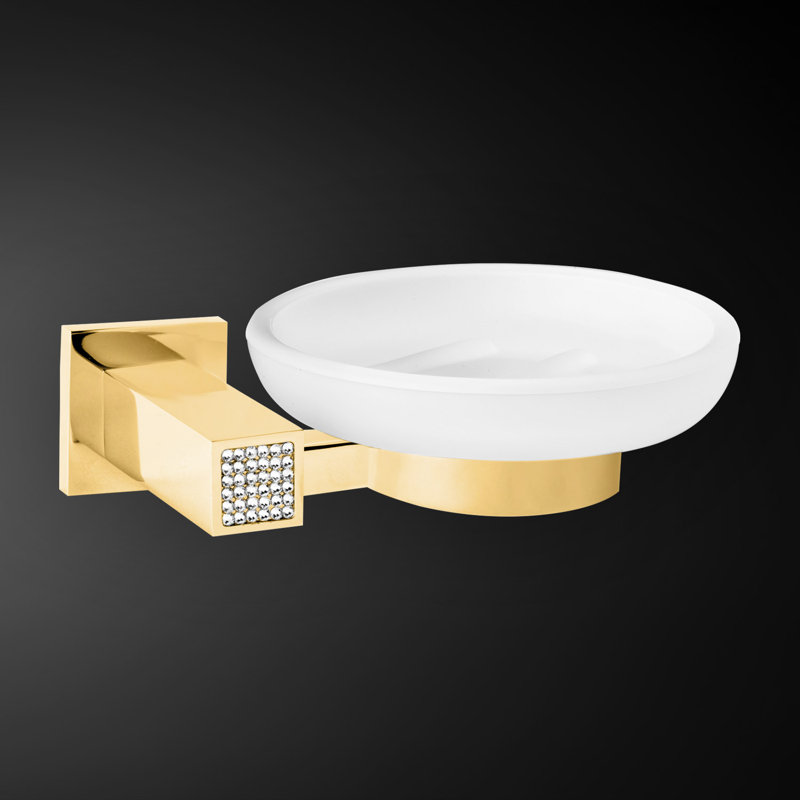 Swarovski Skip Diamond Soap Dish Holder, Polished Gold